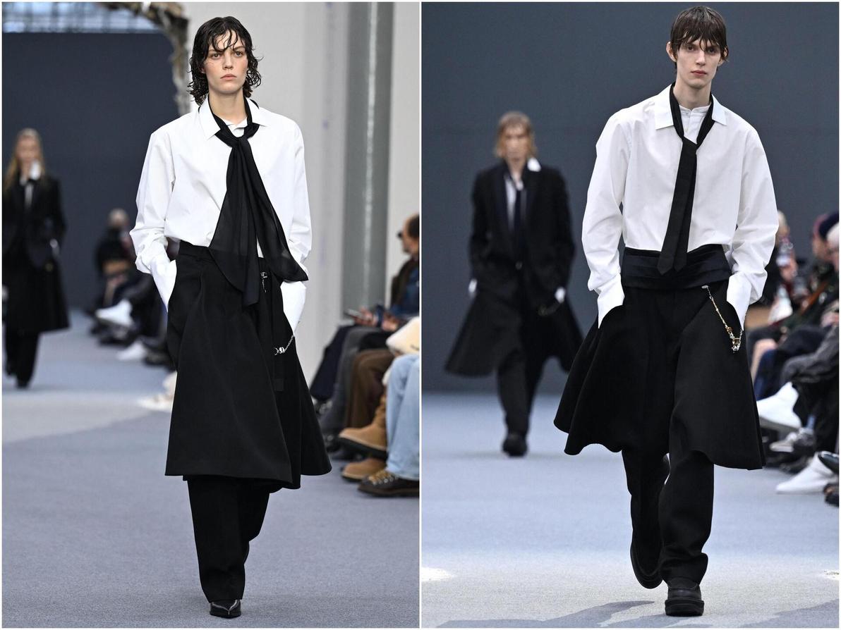 תצוגת סתיו-חורף 2026-27 לגברים של סאקאי בשבוע האופנה בפריז