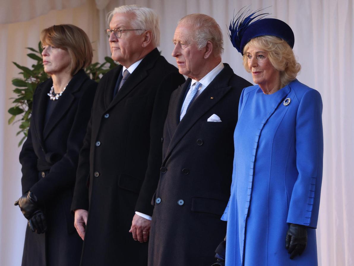 המלכה קמילה והמלך צ'ארלס במפגש עם נשיא גרמניה ורעייתו, 2025