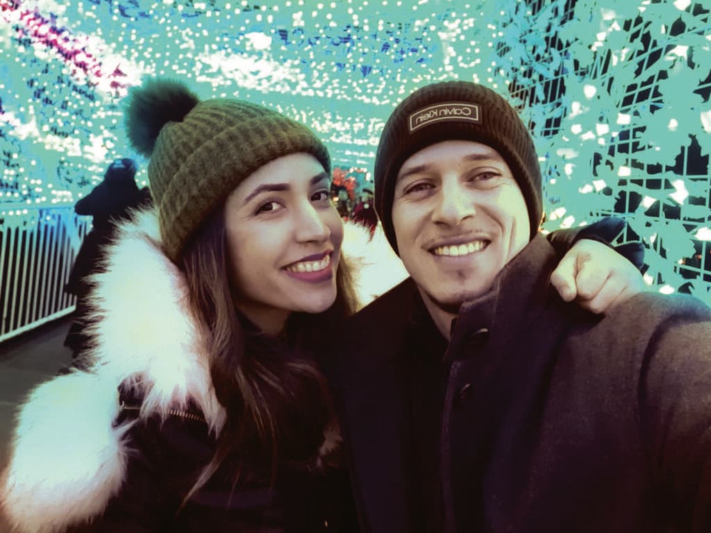 עם בעלה, ליאור אברמוביץ (צילום: אלבום פרטי) שיר אבקסיס