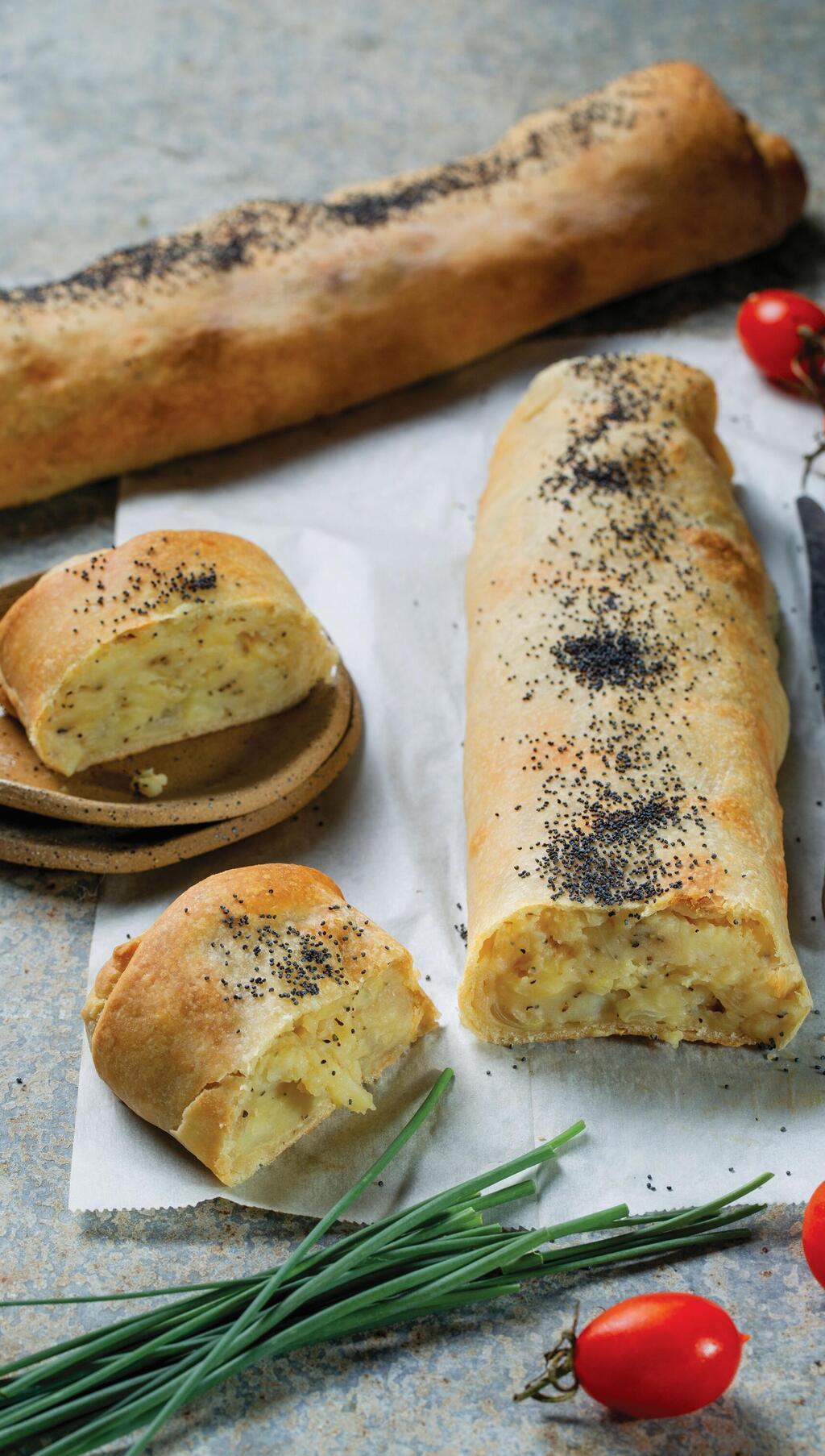 מגולגלים תפוחי אדמה בציפוי פרג 