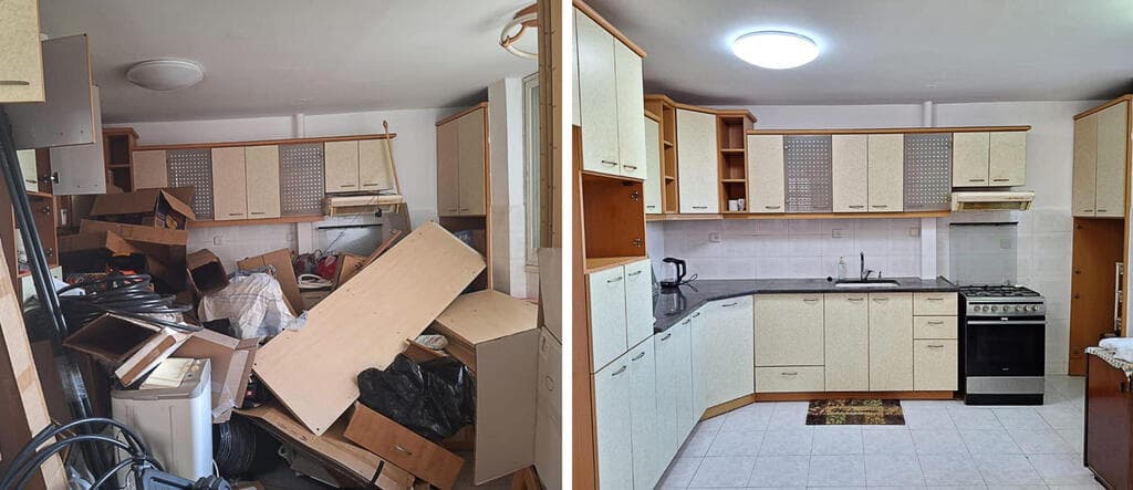 הדירה לפני ואחרי