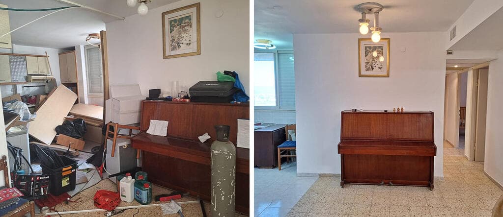 הדירה לפני ואחרי