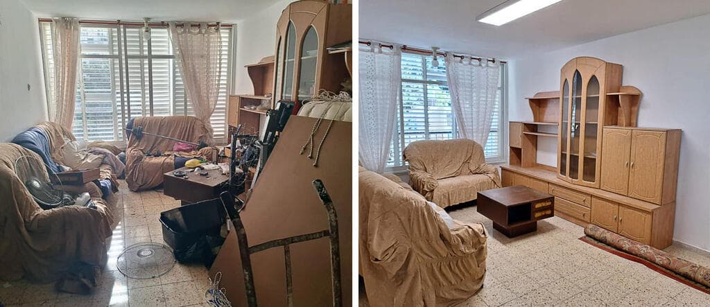 הדירה לפני ואחרי