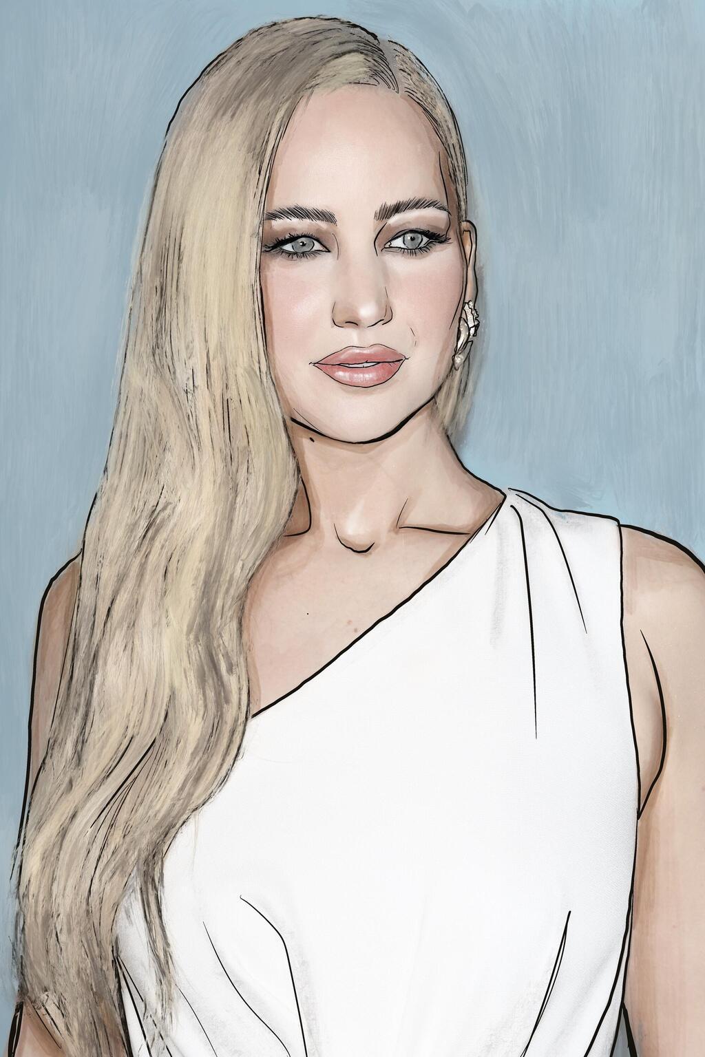 איור של ג'ניפר לורנס