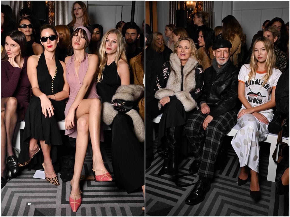 לילה מוס בשורה הראשונה של קונר אייבס, תצוגת סתיו-חורף 2026-27 בשבוע האופנה בלונדון