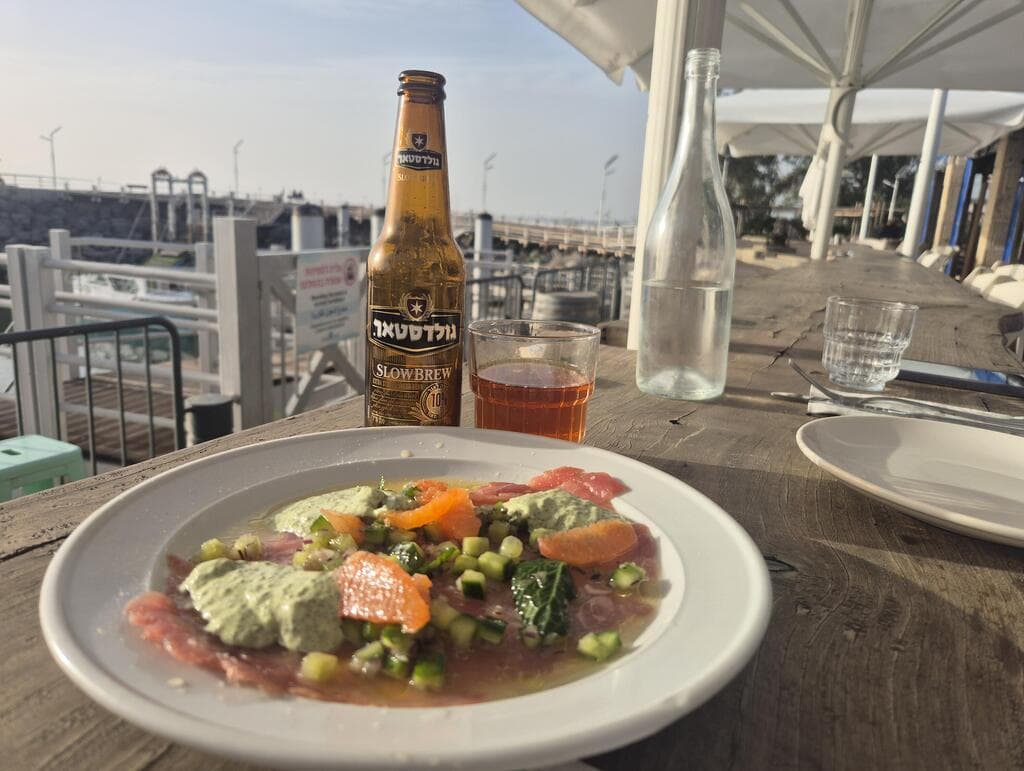 "לאגוס", עין גב. מנות בסגנון יווני ואווירה שמחה (צילום: צביקה בורג) "לאגוס", עין גב. מנות בסגנון יווני ואווירה שמחה