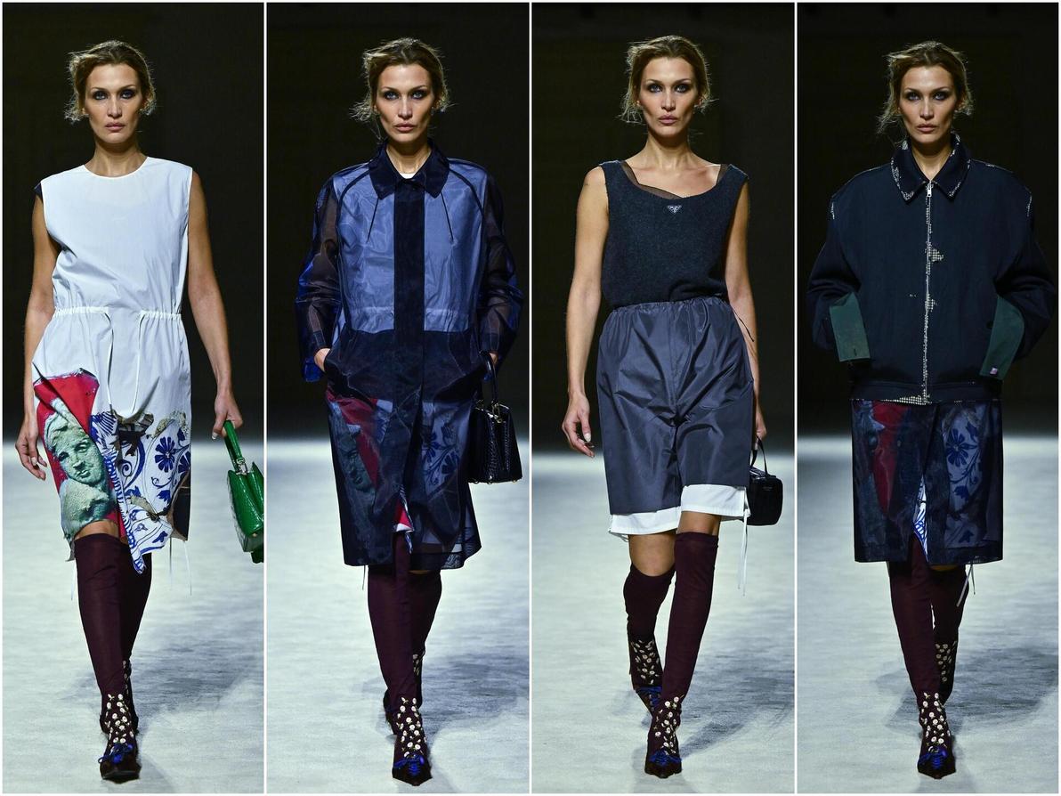 בלה חדיד לפראדה, תצוגת סתיו-חורף 2026-27 בשבוע האופנה במילאנו