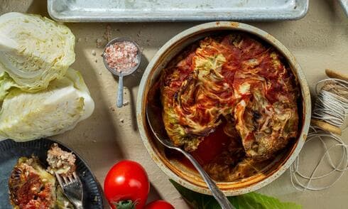 כרוב ממולא בלי לגלגל