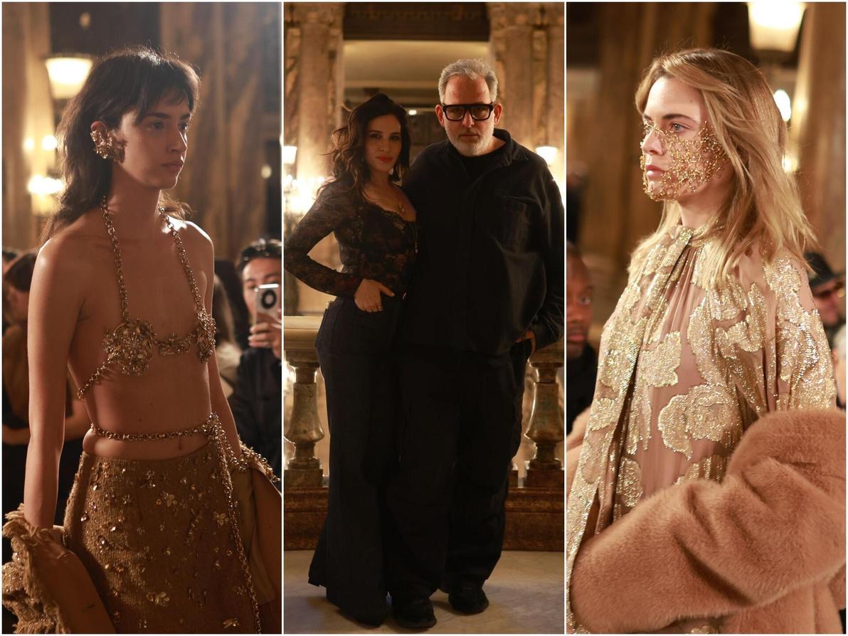 בזמן שבישראל שוהים במקלטים, המעצבים קובי הלפרין וקרן וולף בתצוגה משותפת בחלל אופרה גרנייה בפריז (צילום: גיל חיון) קובי הלפרין, תצוגת סתיו-חורף 2026-27 בשבוע האופנה בפריז