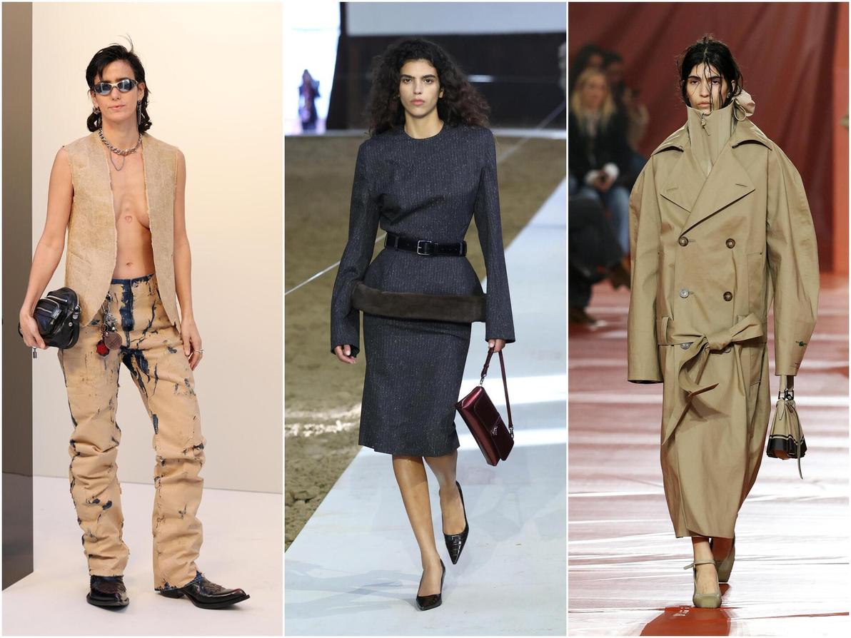 סאן מזרחי בסטלה מקרטני, חן יאני באקנה, ומוריה ביטון שפתחה את התצוגה של לקוסט (צילום: Aurore Marechal/Arnold Jerocki/Getty Images for Acne) מוריה ביטון, סאן מזרחי וחן יאני מדגמנות בתצוגות סתיו-חורף 2026-27 בשבוע האופנה בפריז