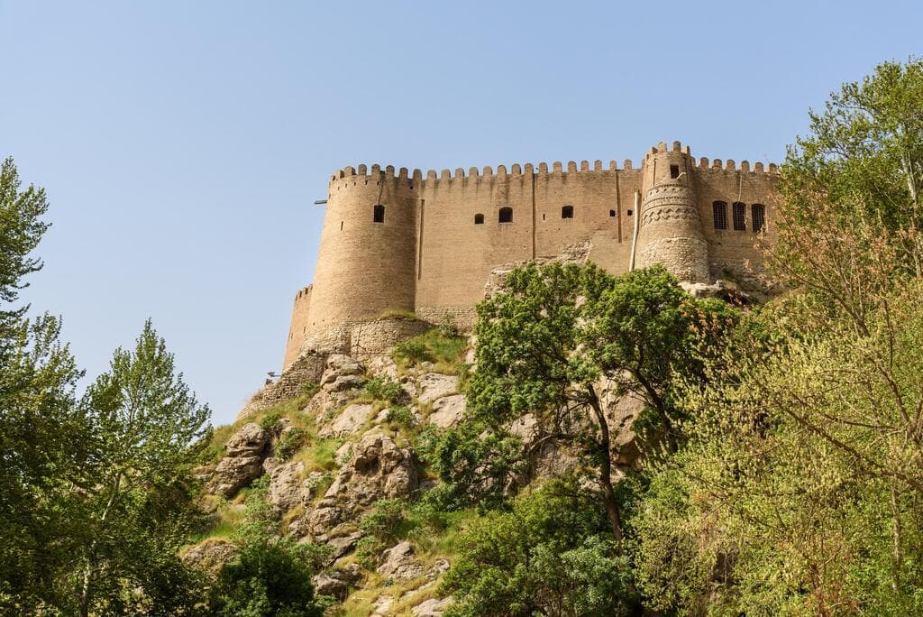 Falak-ol-Aflak Castle on top of mountain in Khorramabad