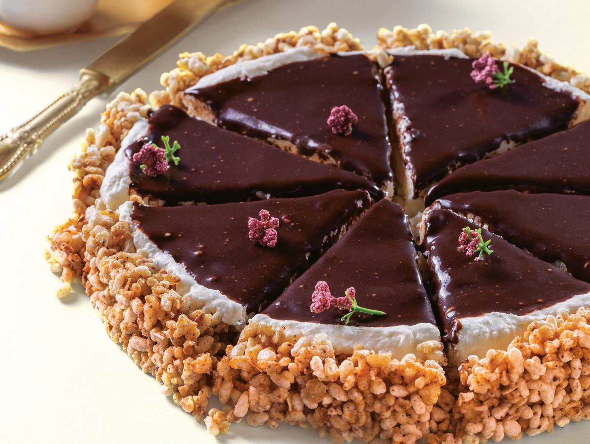 טארט פצפוצי אורז עם חלווה ושוקולד