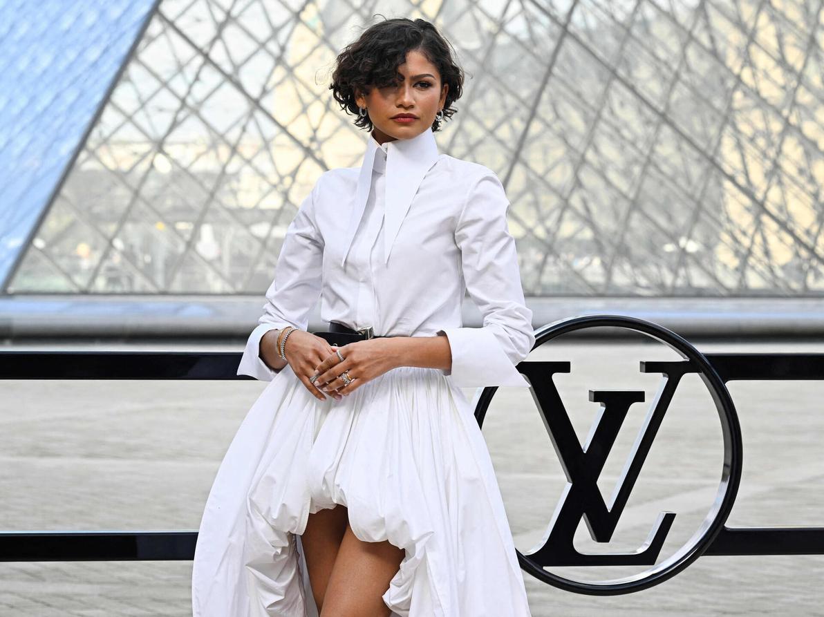 זנדאיה בתצוגת סתיו-חורף 2026-27 של לואי ויטון בפריז