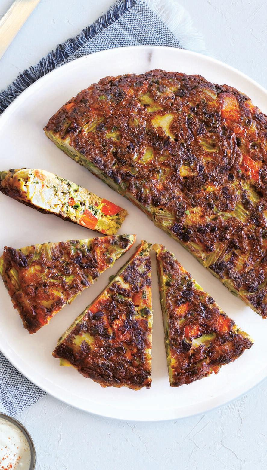 שאריות של ירקות מהמרק הפכו  לפריטטה עשירה