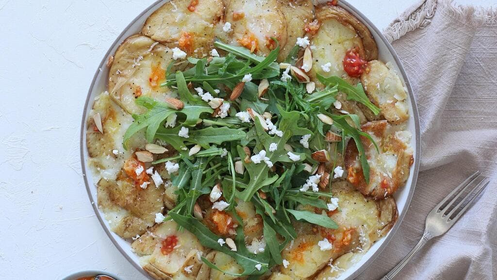 שאריות תפוח אדמה בתנור הפכו לקרפצ'יו תפוח אדמה בסגנון ים־תיכוני