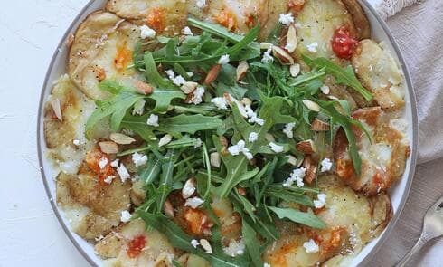 שאריות תפוח אדמה בתנור הפכו לקרפצ'יו תפוח אדמה בסגנון ים־תיכוני