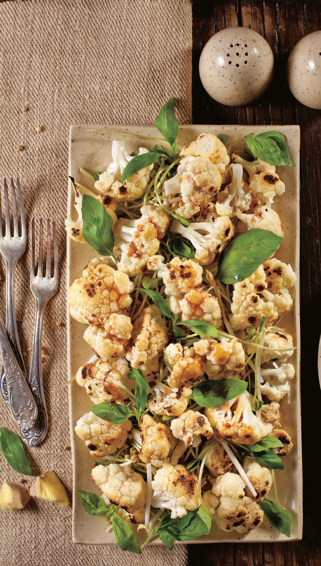 סלט כרובית צלויה ברוטב מתובל