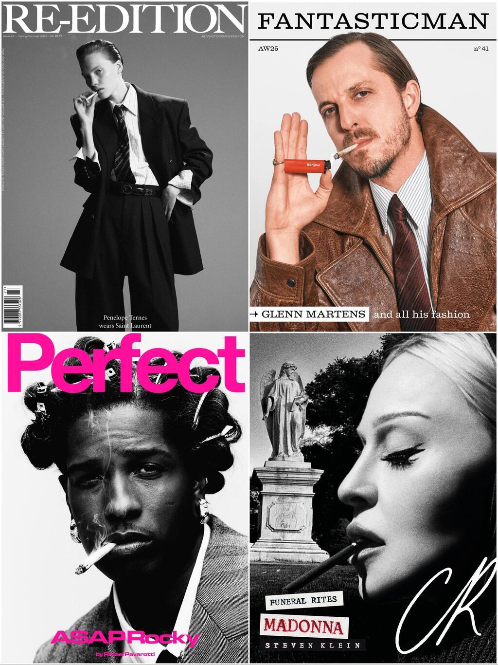 סיגריות על שערי מגזיני אופנה, 2025