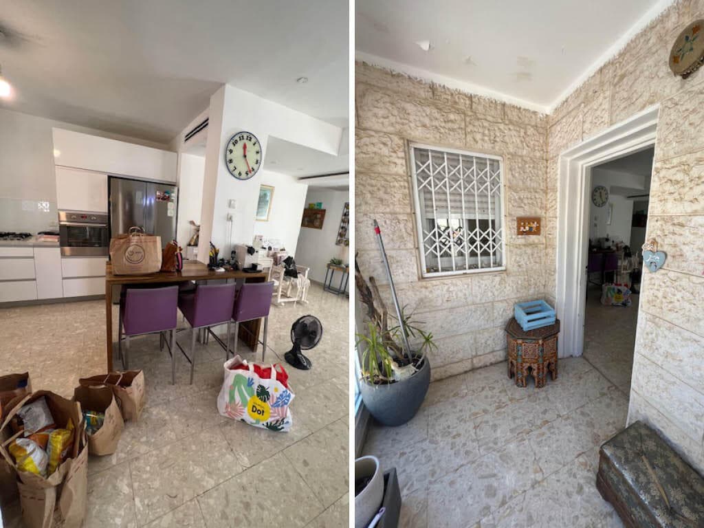 לפני השיפוץ (צילום באדיבות קרן גרוס) לפני השיפוץ