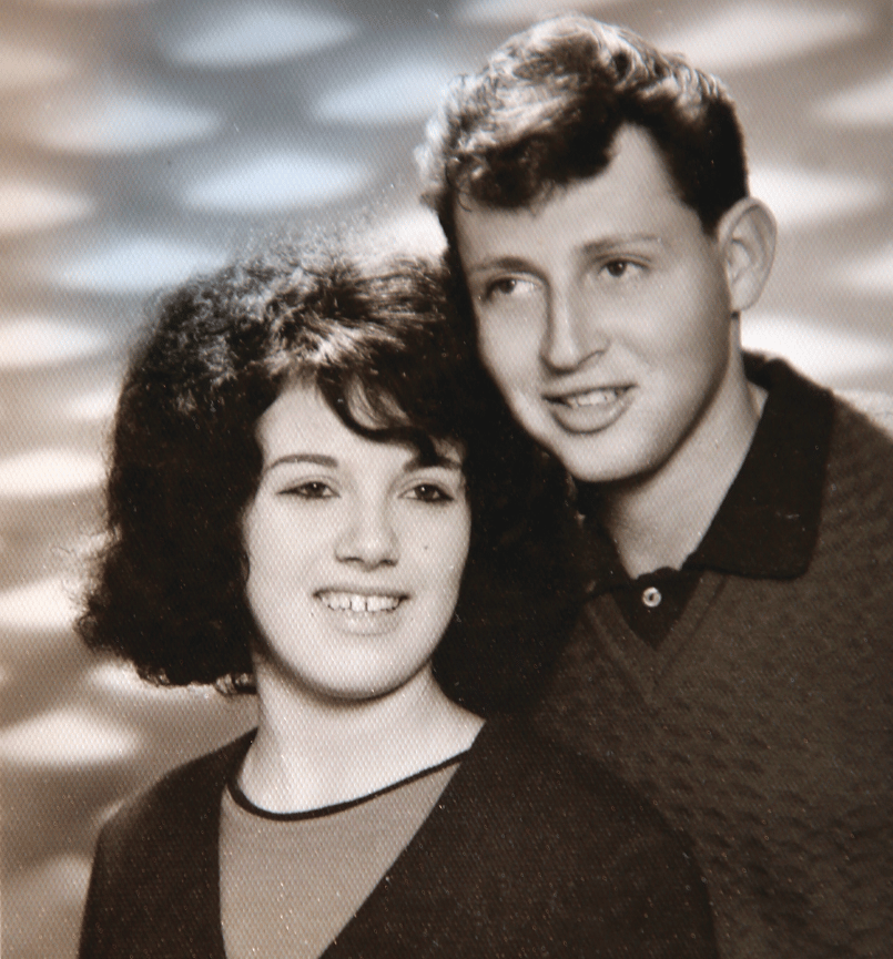 בני הזוג בצעירותם