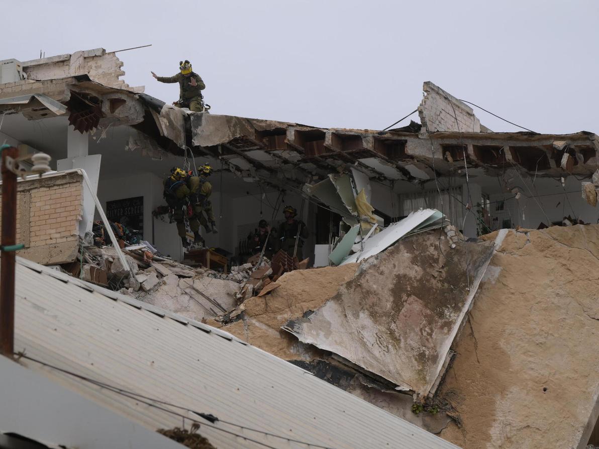 קריסה חלקית של מבנה בתל אביב