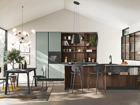 חומריות עמוקה חמה . מטבחי STOSA 