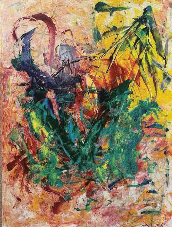 נילי שטיין. למטה: אחד מציוריה. "כשביקשתי להשתחרר מצה"ל, כולם חשבו שאעסוק בציור. ידעתי שזה לא יספיק לי"