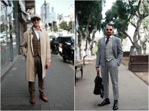 מימין: מרקוס שטרנר, בן 58, רופא משפחה, מתל אביב. משמאל: יואל בן דהן, בן 64, רוקח, מתל אביב