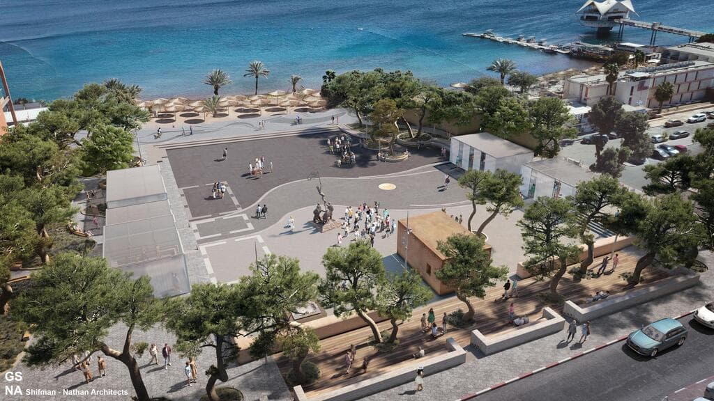 מוזיאון אום רשרש, דגל הדיו (הדמיה: שיפמן נתן אדריכלים) מוזיאון אום רשרש, דגל הדיו
