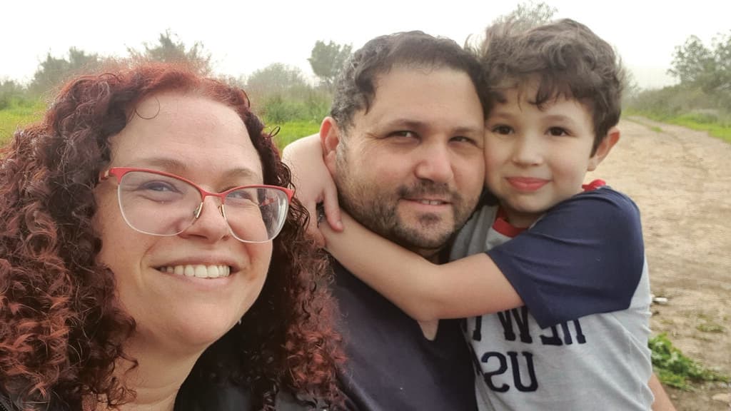 משפחת פרנקוס. מימין: ליאו, יוסי וסוזי