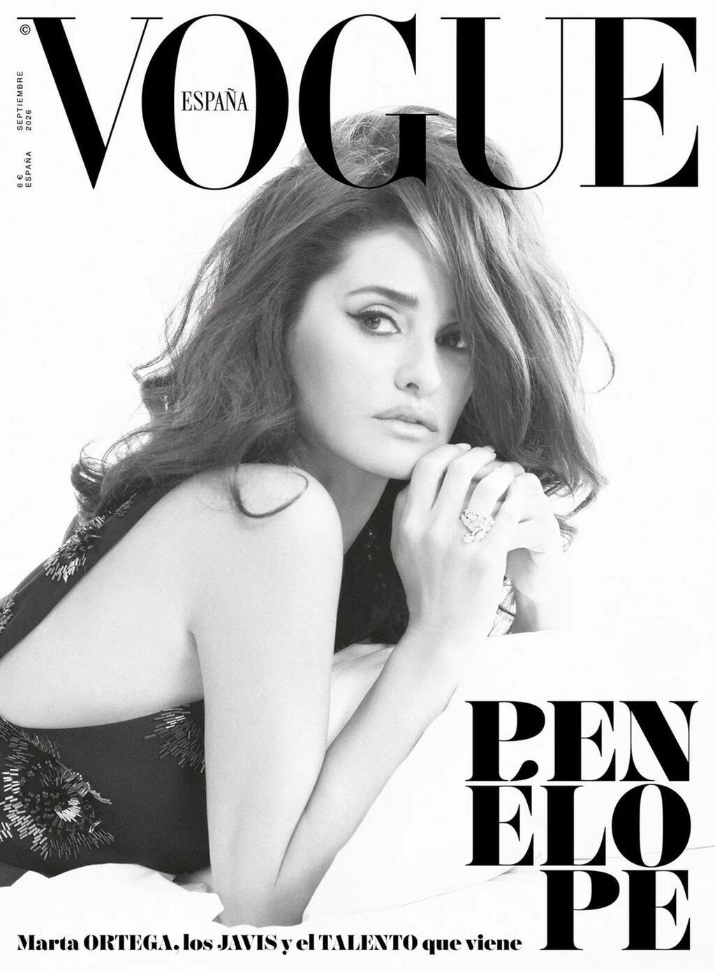 פנלופה קרוז על שער גיליון ספטמבר של ווג ספרד (צילום: Sean+Seng) פנלופה קרוז על שער גיליון ספטמבר של ווג ספרד, 2026