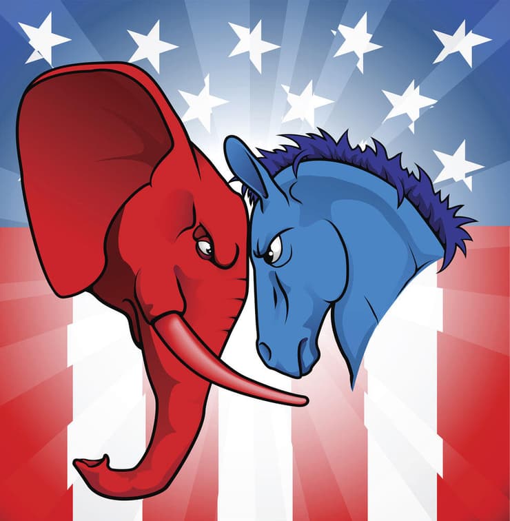 סמלי המפלגות הדמוקרטית והרפובליקנית