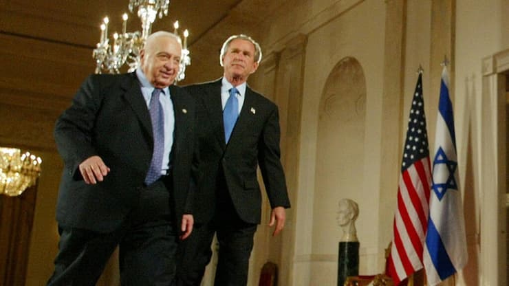 הנשיא בוש הבן עם אריאל שרון. לא לעולם נשיא פרו-ישראלי
