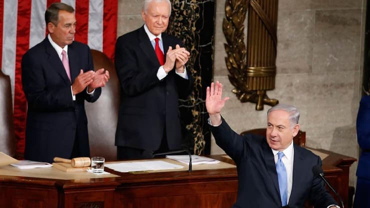 נאום הקונגרס של נתניהו (צילום: AP) נאום הקונגרס של נתניהו