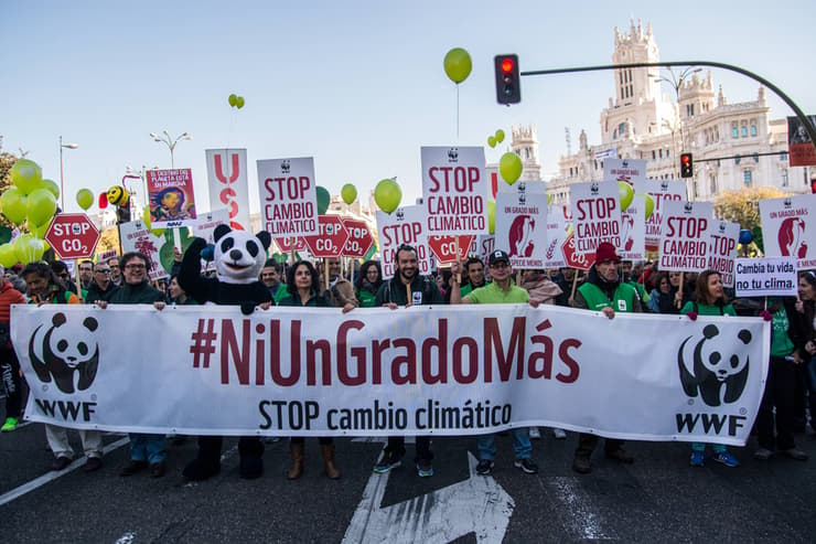 מחאת אקלים מחוץ לוועידת האקלים שנערך במדריד בסוף 2019