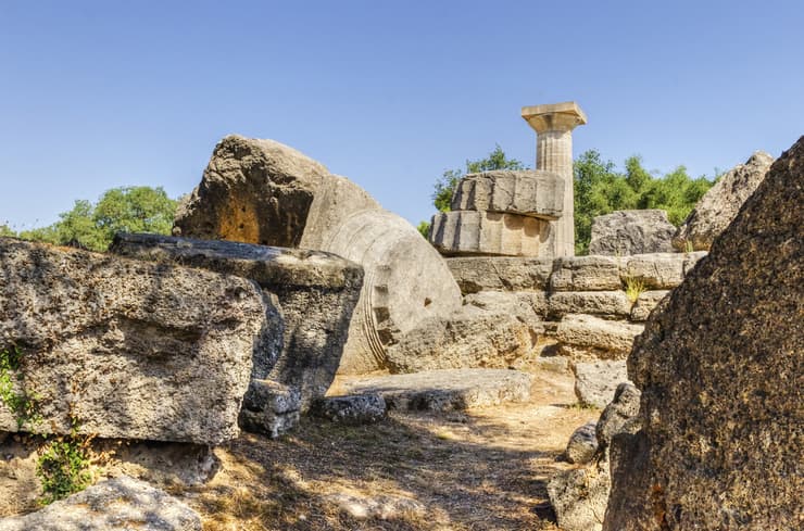 שרידים מהמקומות שבהם נערכו תחרויות ביוון העתיקה