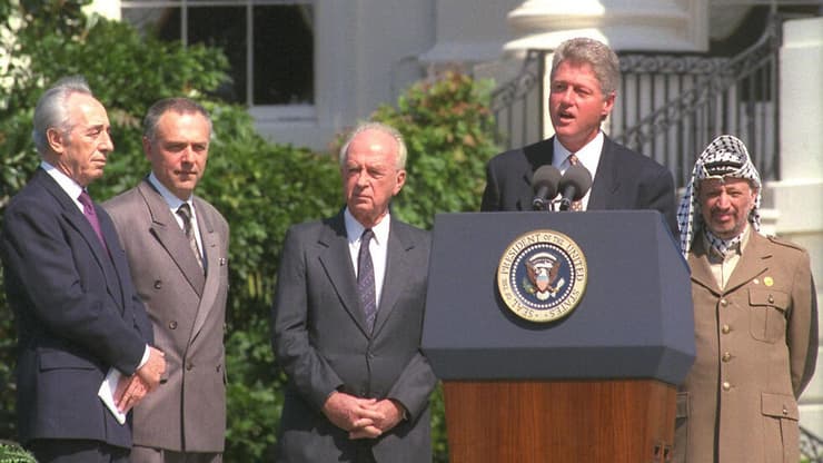 טקס החתימה בבית הלבן. ספטמבר 1993
