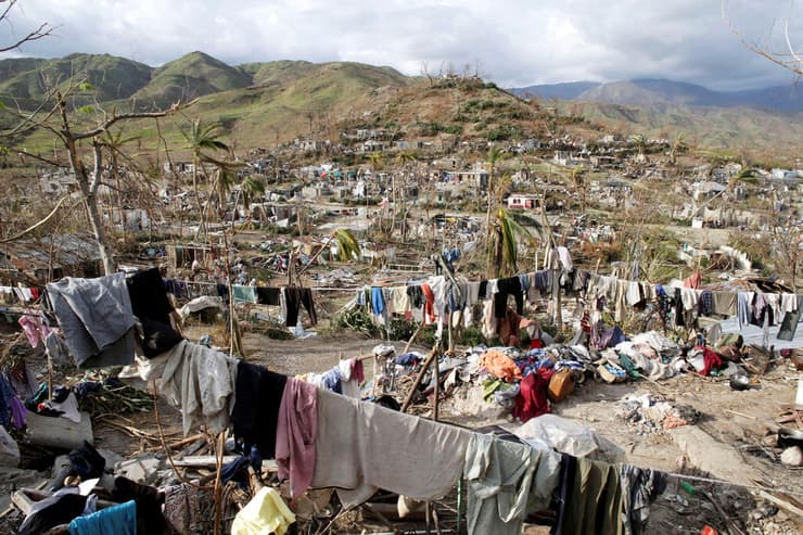 הרס אחרי הוריקן מת'יו בהאיטי לפני חמש שנים