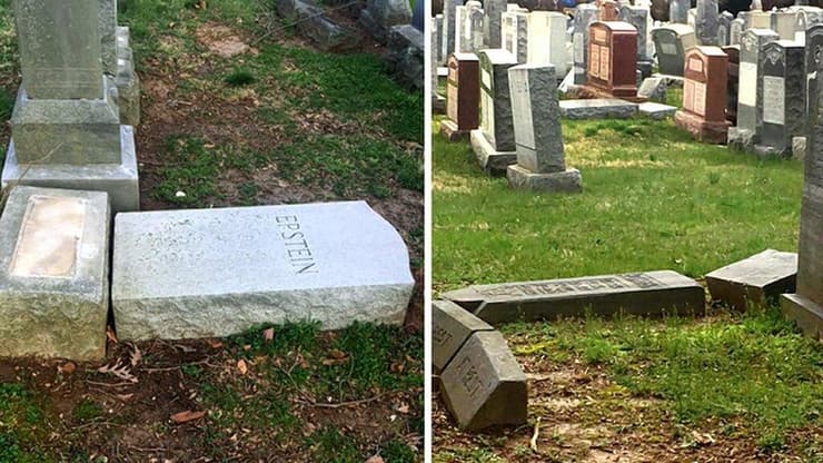 חילול קברים יהודיים בפנסילבניה. ארכיון 
