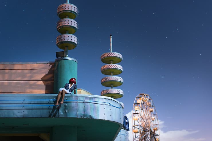 ד"ש מהסיקסטיז. פארק השעשועים בלואיזיאנה (צילום: דיוויד דה רואדה) נסיעה לילית, פארק שעשועים בלואיזיאנה