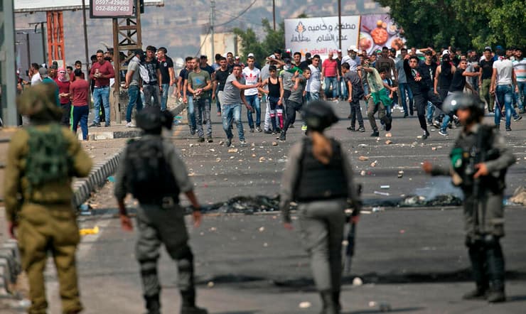 מהומות פלסטינים מחסום חאוורה