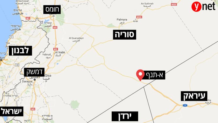 סוריה א-תנף תנף תקיפה שיירה איראנית מפה אינפו גרפיקה