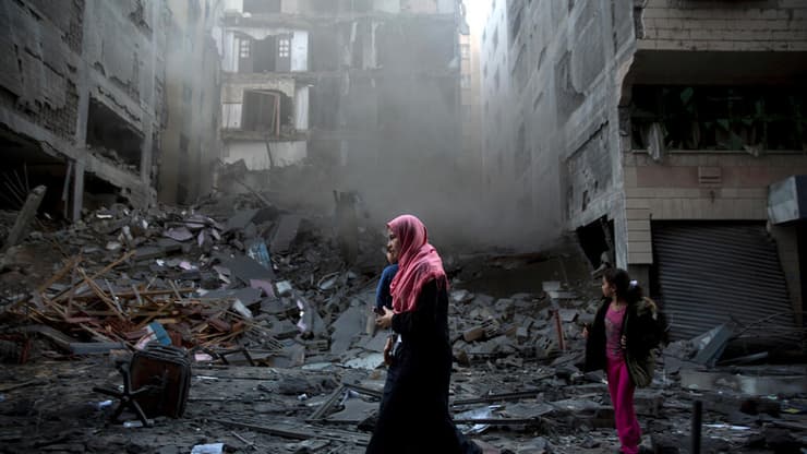 פלסטינים חורבן הרס עזה ירי חיל אוויר צה"ל צבא הסלמה דרום
