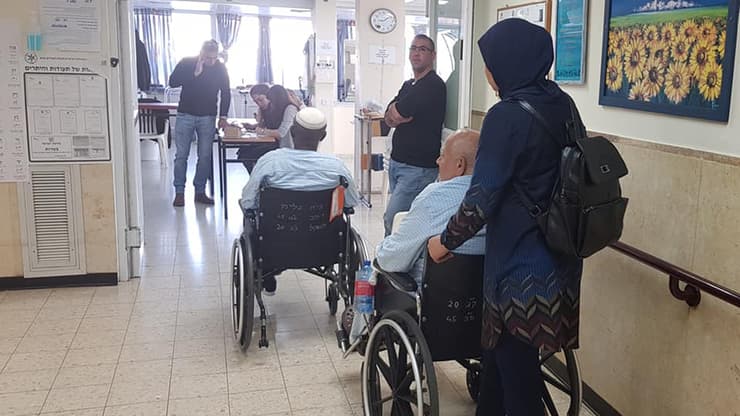 הצבעה בבית החולים פלימן גריאטרי שיקומי פלימן בחיפה