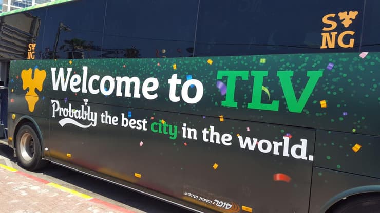 אירוויזיון 2019 אוטובוס תל אביב תיירים קרלסברג