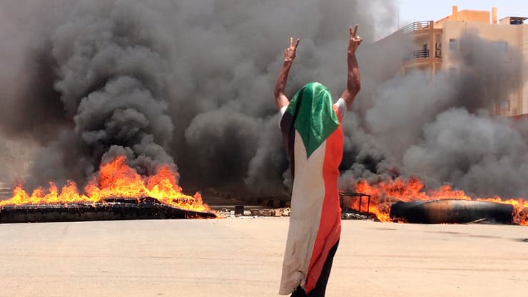 מחאה הפגנות הפגנה ב חרטום סודן נגד השלטון הצבאי צבא