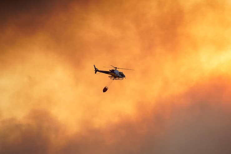גל חום ב אירופה שריפה שריפת יער ב טולדו מרכז ספרד