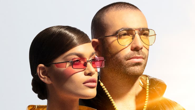 עומר אדם ורומי פרנקל בקמפיין משקפי שמש של ורסו אופטיקנה