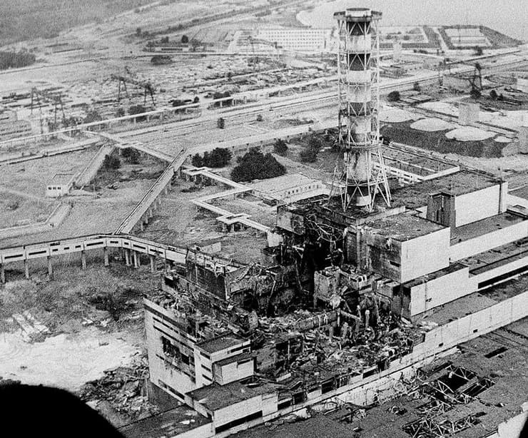 כור גרעיני צ'רנוביל אוקראינה 1986 אחרי הפיצוץ
