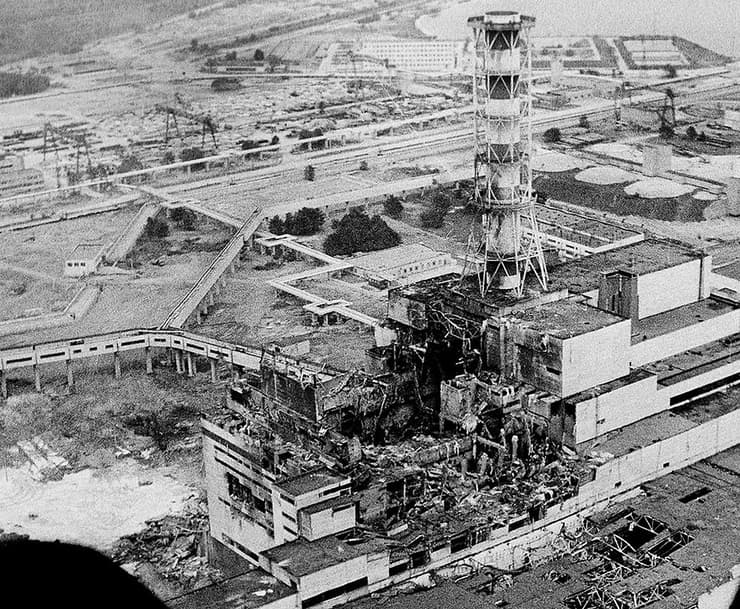 כור גרעיני צ'רנוביל אוקראינה 1986 אחרי הפיצוץ